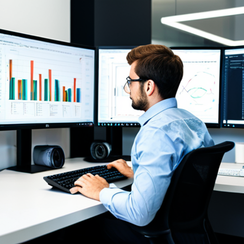 Data Scientist at Work**

A data scientist, a young professional, is working at a clean desk in a modern office setting, surrounded by multiple monitors displaying code and data visualizations. The scene depicts a focus on feature engineering. The subject is fully clothed in appropriate professional attire, looking thoughtfully at a complex data plot. The office is bright and well-organized, with plants in the background adding a touch of nature. Safe for work, appropriate content, professional, modest clothing, perfect anatomy, correct proportions, natural pose, well-formed hands, proper finger count, natural body proportions, high quality.

**