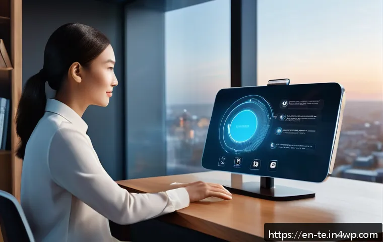 자연어 처리에 적합한 신경망 아키텍처 - A futuristic AI-powered virtual assistant interface displayed on a sleek transparent screen, showing...