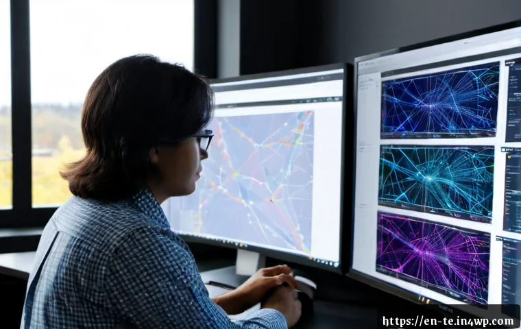 신경망 아키텍처의 유지 보수 전략 - Photorealistic modern AI engineering workspace, a diverse middle-aged machine learning engineer care...